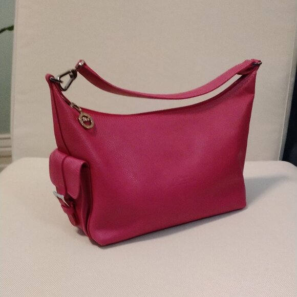 Longchamp Pink Pebbled Leather Hobo Bag  EUC - Picture 2 of 13